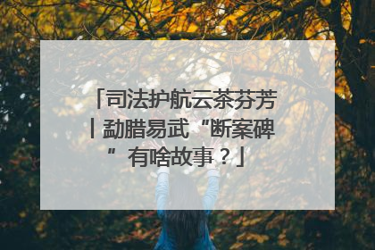 司法护航云茶芬芳丨勐腊易武“断案碑”有啥故事？