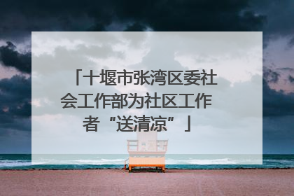 十堰市张湾区委社会工作部为社区工作者“送清凉”