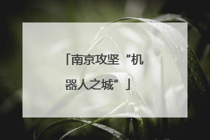 南京攻坚“机器人之城”