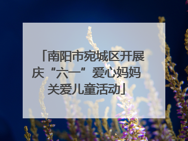 南阳市宛城区开展庆“六一”爱心妈妈关爱儿童活动