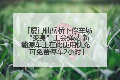 厦门仙岳桥下停车场“变身”工会驿站 新能源车主在此使用快充 可免费停车2小时