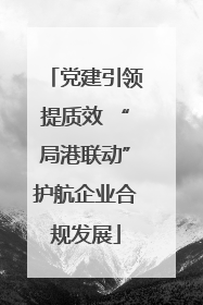 党建引领提质效 “局港联动”护航企业合规发展