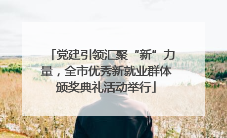 党建引领汇聚“新”力量，全市优秀新就业群体颁奖典礼活动举行