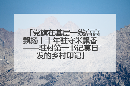 党旗在基层一线高高飘扬丨十年驻守米飘香——驻村第一书记莫日发的乡村印记