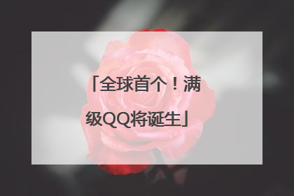 全球首个！满级QQ将诞生