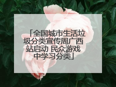 全国城市生活垃圾分类宣传周广西站启动 民众游戏中学习分类
