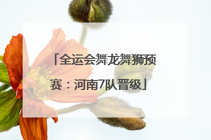 全运会舞龙舞狮预赛：河南7队晋级