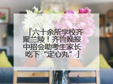 六十余所学校齐聚兰陵！齐鲁晚报中招会助考生家长吃下“定心丸”