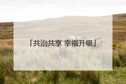 共治共享 幸福升级