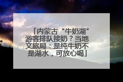 内蒙古“牛奶湖”游客排队接奶？当地文旅局：是纯牛奶不是湖水，可放心喝