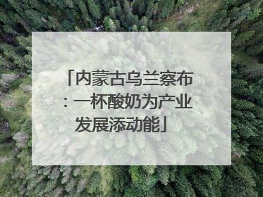 内蒙古乌兰察布：一杯酸奶为产业发展添动能