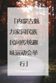 内蒙古魅力家园民族民间传统趣味运动会举行