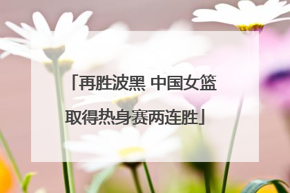 再胜波黑 中国女篮取得热身赛两连胜