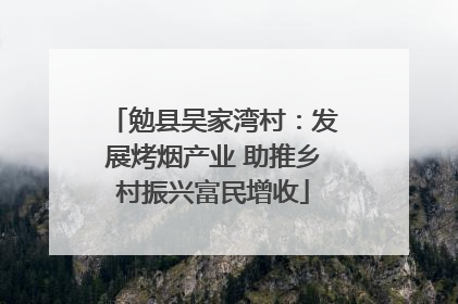 勉县吴家湾村：发展烤烟产业 助推乡村振兴富民增收