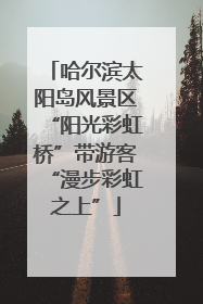 哈尔滨太阳岛风景区“阳光彩虹桥”带游客“漫步彩虹之上”