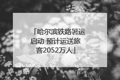 哈尔滨铁路暑运启动 预计运送旅客2052万人