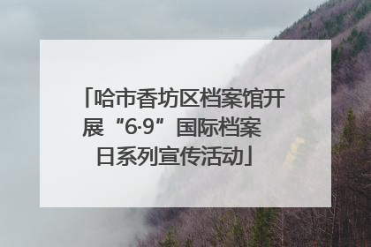 哈市香坊区档案馆开展“6·9”国际档案日系列宣传活动