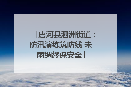 唐河县泗洲街道：防汛演练筑防线 未雨绸缪保安全