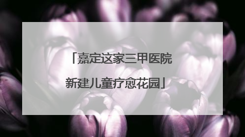 嘉定这家三甲医院新建儿童疗愈花园