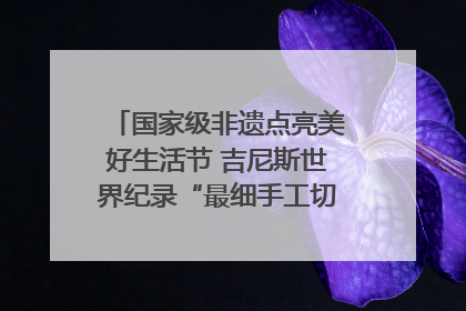 国家级非遗点亮美好生活节 吉尼斯世界纪录“最细手工切面”邀您来品！｜美好生活有“盐”味