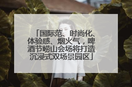 国际范、时尚化、体验感、烟火气，啤酒节崂山会场将打造沉浸式双场景园区