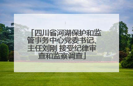 四川省河湖保护和监管事务中心党委书记、主任刘刚 接受纪律审查和监察调查