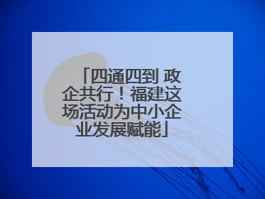 四通四到 政企共行！福建这场活动为中小企业发展赋能