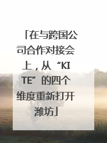 在与跨国公司合作对接会上，从“KITE”的四个维度重新打开潍坊