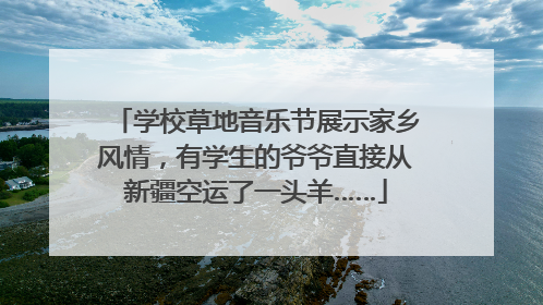 学校草地音乐节展示家乡风情，有学生的爷爷直接从新疆空运了一头羊……