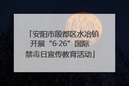 安阳市殷都区水冶镇开展“6·26”国际禁毒日宣传教育活动