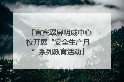 宜宾翠屏明威中心校开展“安全生产月”系列教育活动