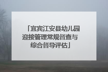 宜宾江安县幼儿园迎接管理常规督查与综合督导评估