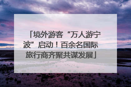 境外游客“万人游宁波”启动！百余名国际旅行商齐聚共谋发展