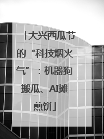 大兴西瓜节的“科技烟火气”：机器狗搬瓜、AI摊煎饼