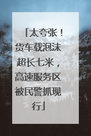 太夸张！货车载泡沫超长七米，高速服务区被民警抓现行