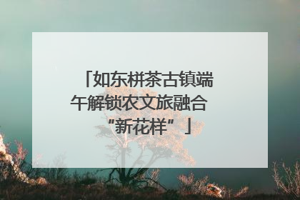 如东栟茶古镇端午解锁农文旅融合“新花样”