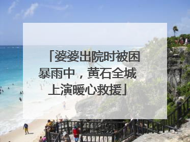 婆婆出院时被困暴雨中，黄石全城上演暖心救援