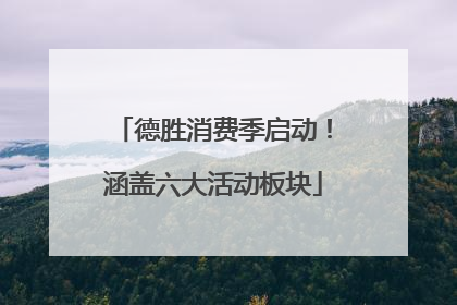 德胜消费季启动！涵盖六大活动板块