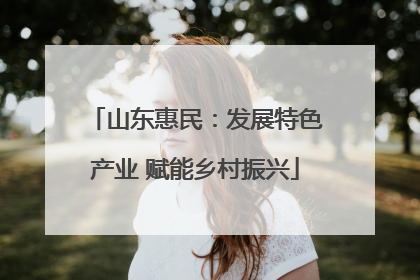 山东惠民：发展特色产业 赋能乡村振兴