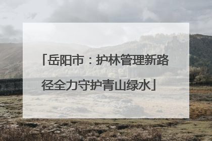 岳阳市：护林管理新路径全力守护青山绿水