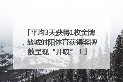 平均3天获得1枚金牌，盐城射阳体育获得奖牌数呈现“井喷”！