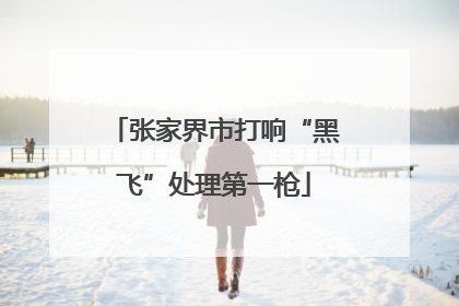 张家界市打响“黑飞”处理第一枪