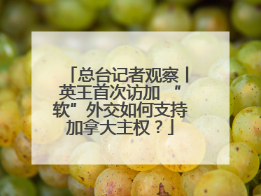 总台记者观察丨英王首次访加 “软”外交如何支持加拿大主权？