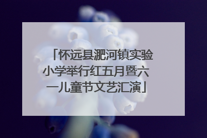 怀远县淝河镇实验小学举行红五月暨六一儿童节文艺汇演