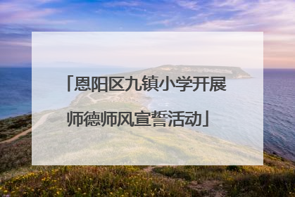 恩阳区九镇小学开展师德师风宣誓活动
