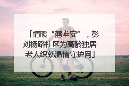 情暖“鹤耋安”，彭刘杨路社区为高龄独居老人织就温情守护网