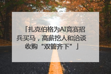 扎克伯格为AI竞赛招兵买马，高薪挖人和洽谈收购“双管齐下”