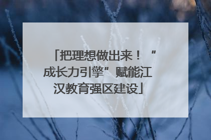 把理想做出来！“成长力引擎”赋能江汉教育强区建设