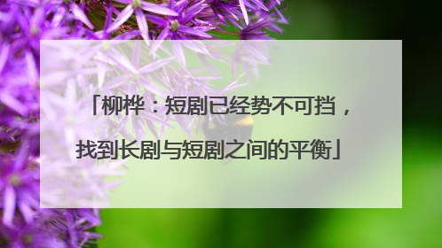 柳桦：短剧已经势不可挡，找到长剧与短剧之间的平衡