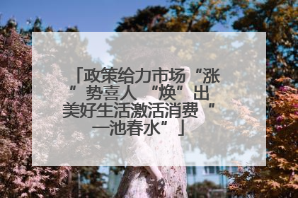 政策给力市场“涨”势喜人 “焕”出美好生活激活消费“一池春水”